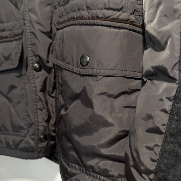 Massimo Dutti Men’s Quilted Jacket with Wool Blend Panels – Gray – Medium - Picture 4 of 10